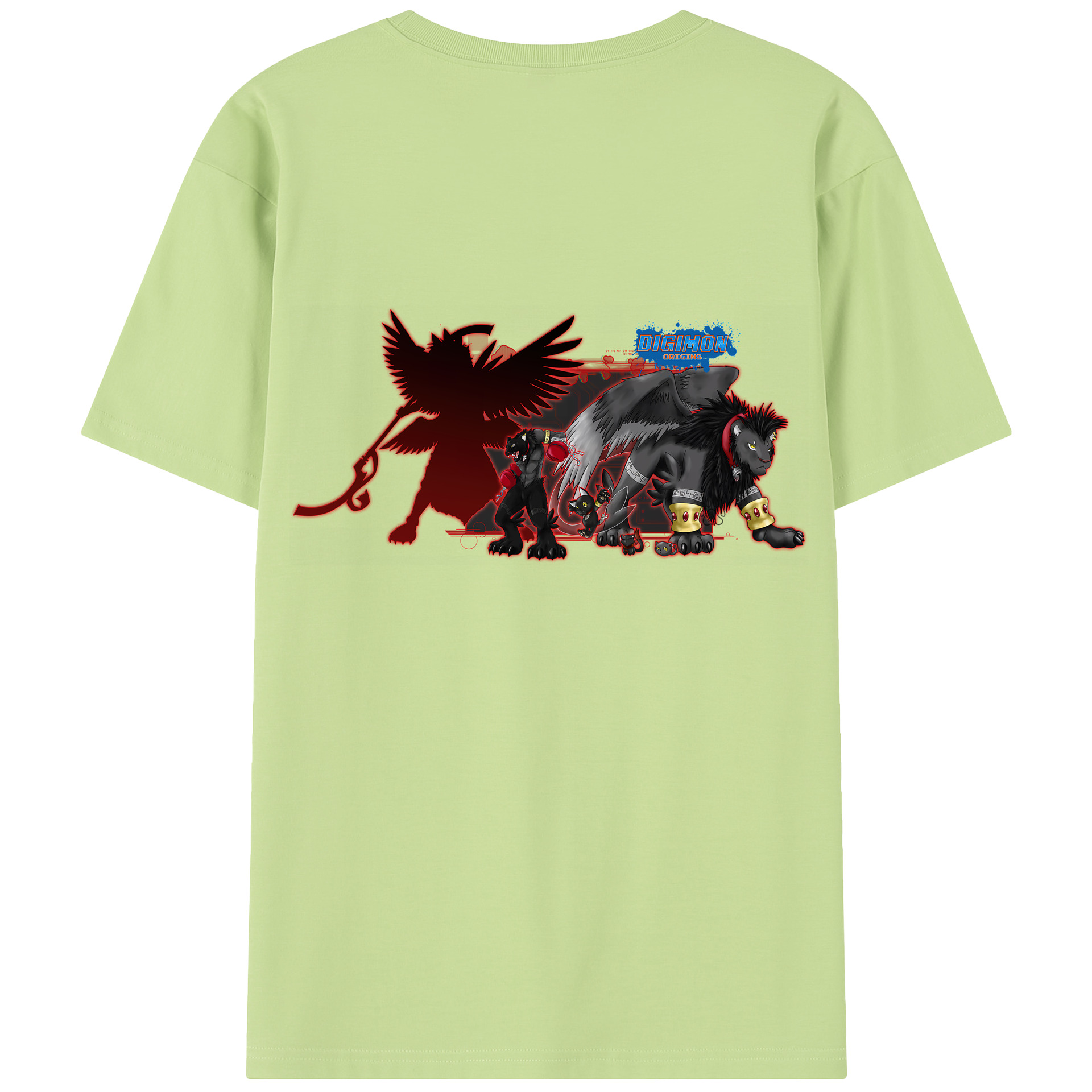 （画像用） Digimon デジタルモンスター/デジモン 綿100％半袖Tシャツ（背面プリント）